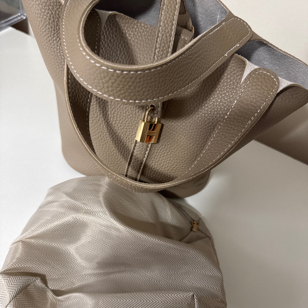 Taupe handbag